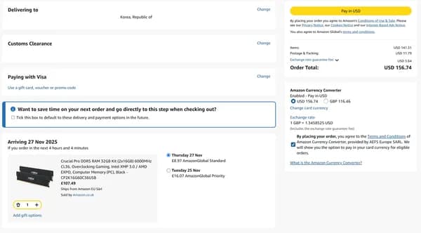 Crucial Pro DDR5 RAM 32GB Kit (2x16GB) 6000MHz CL36