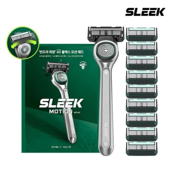 도루코 슬릭 모션 면도기 기획세트 날 총10입