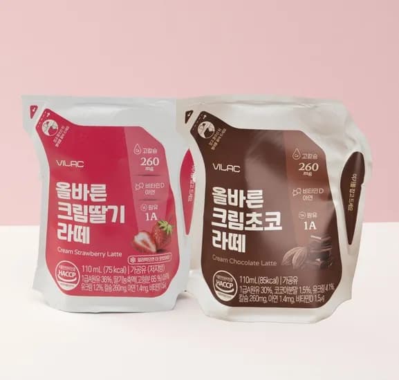 비락 올바른 딸기 초코라떼 110ml 18개