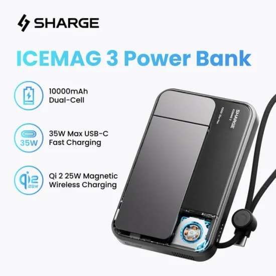 SHARGE ICEMAG 3 맥세이프 보조배터리 Qi2.2 25W 10000mAh