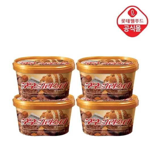 떠먹는 아이스크림 구구크러스트 660g 4개 삼성월렛