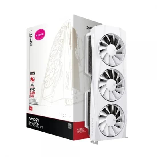 자정 이후 XFX 라데온 RX 9070 XT QUICKSILVER WHITE & BLACK
