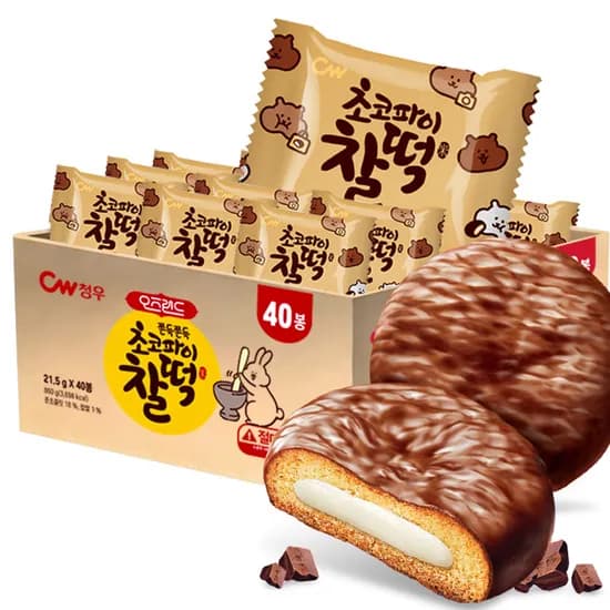 청우 초코파이 찰떡쿠키 860g 40개입 X 2박스 총 80개