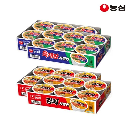 농심 육사김사세트 육개장 12개 김치 12개 총 24개