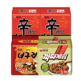신라면 10입 너구리 5입 짜파게티 5입