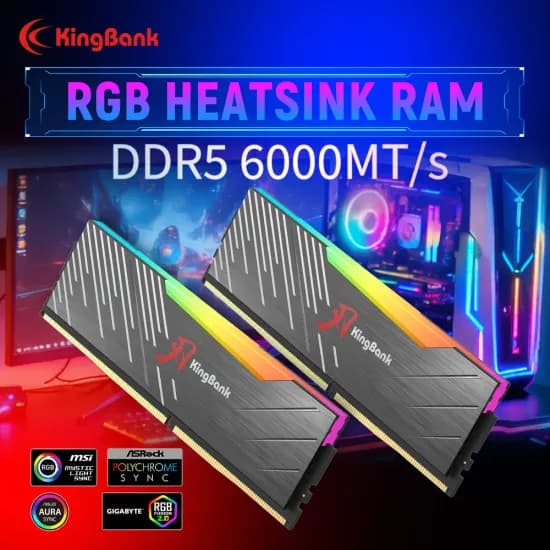 킹뱅크 DDR5 32GB 16GBx2 6000MHz 하이닉스 M 다이 블랙 화이트