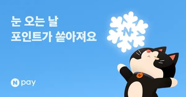 네이버페이 눈송이 포인트팡
