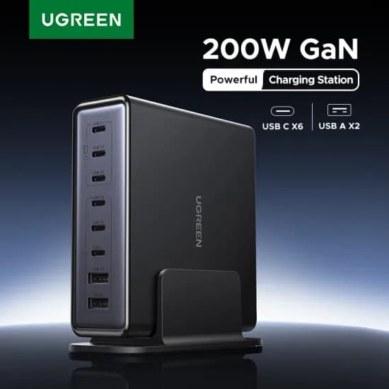유그린 200W GaN 8포트 충전기