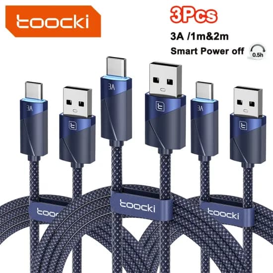 Toocki 투키 A to C 3A 충전 케이블 3개 세트