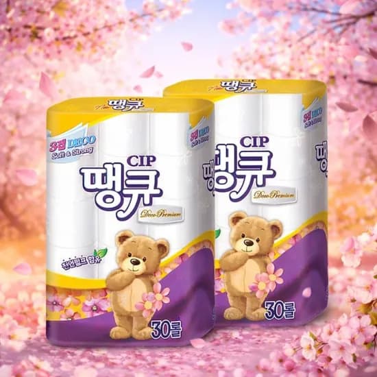 CIP 땡큐 3겹 14m 30롤 총 2팩