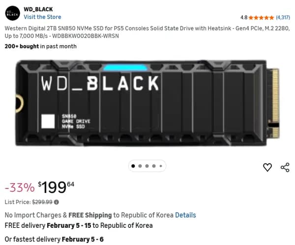 WD SN850 NVMe SSD 2TB