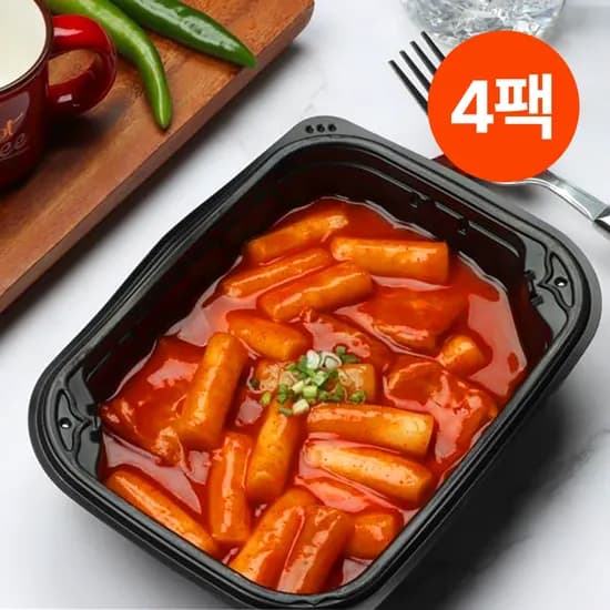 우리밀 떡볶이 부산어묵 280g 4팩 전자레인지 조리