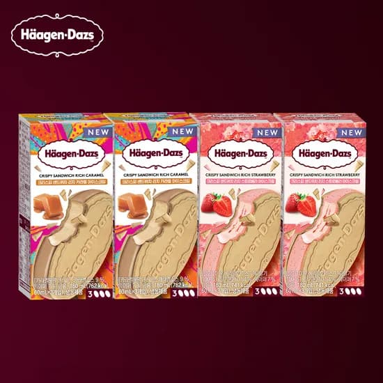하겐다즈 크리스피 샌드위치 3개입 x 4box 골라담기