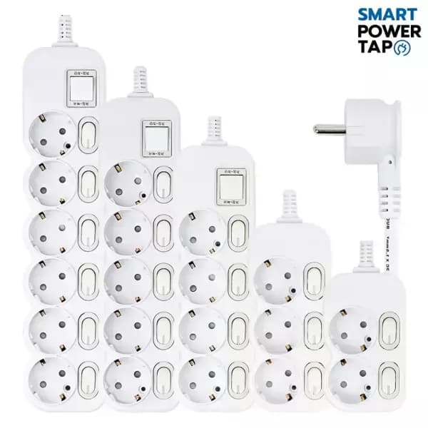 국산 슬림 납작 멀티탭 개별 2구 40cm