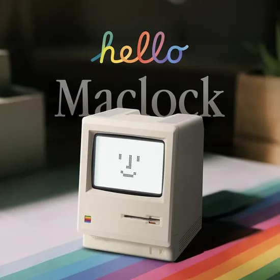 매킨토시 데스크 알람시계 Maclock 1984 USB C타입충전 배터리 1200mAh