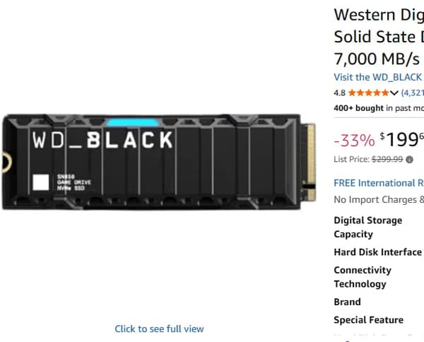 sn850p 2tb 방열판