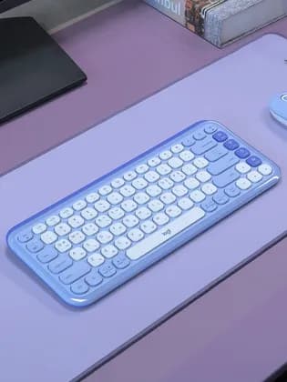 로지텍 POP ICON KEYS 무선 블루투스 키보드_라일락