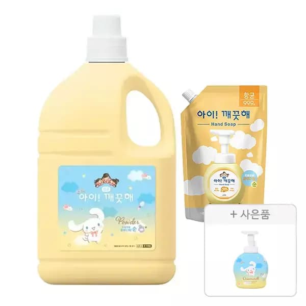 아이깨끗해 시나모롤 대용량 리필형 4.5L 세트 (티멤버십 21,070원/무료)