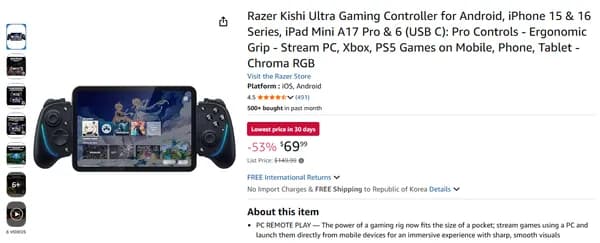 Razer Kishi Ultra Gaming Controller