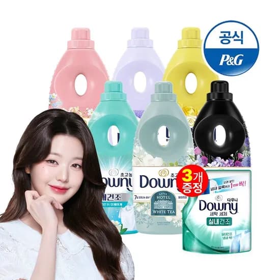 다우니 섬유유연제 1Lx6 + 200ml 3개 증정 (APP전용)