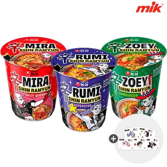 신라면X헌트릭스 컵라면 3종 18개