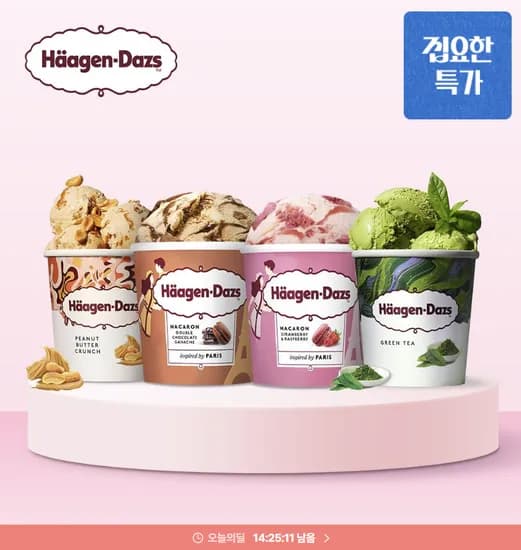 하겐다즈 파인트 2+2 골라담기 총 4개