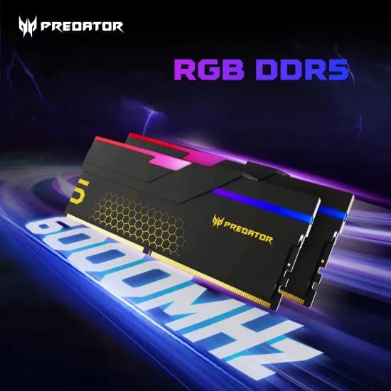 에이서 프레데터 RGB DDR5 RAM 메모리 48GB(2x24GB) 6000MHz, CL28 블랙