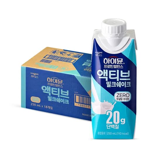 하이뮨 프로틴 밸런스 액티브 밀크쉐이크 250ml 18입