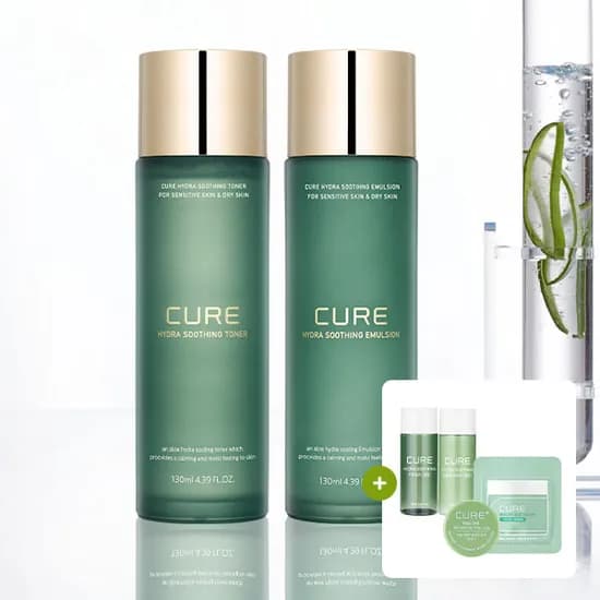 김정문알로에 큐어 하이드라 토너130ml+에멀전130ml
