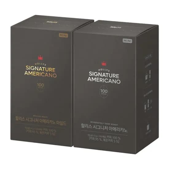 할리스 아메리카노 미니 마일드 100개 다크 100개 커피믹스 총 200개
