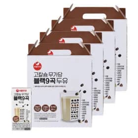 서울우유 고칼슘 무가당 블랙9곡 두유 190ml 64팩(25,650원/무료)