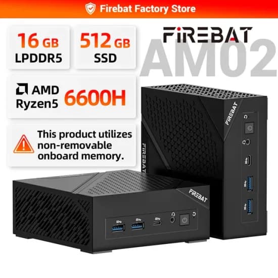 FIREBAT AM02 미니PC AMD 6600H 16G 512G