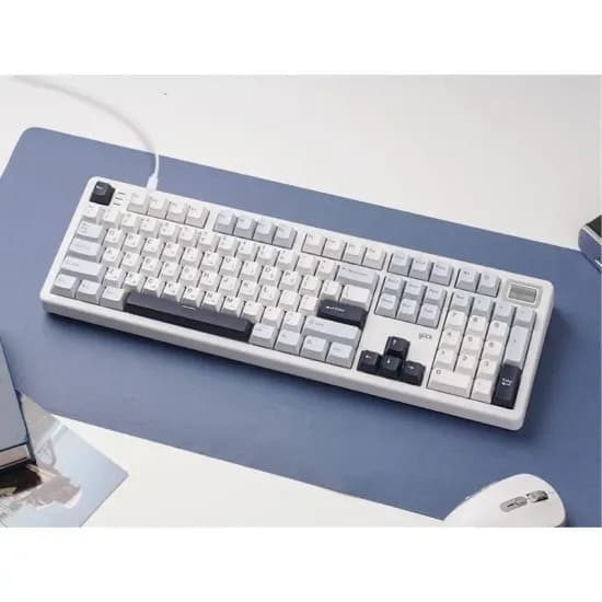 코인딜 지클릭커 8K 유선 풀윤활 기계식 키보드 화이트마린