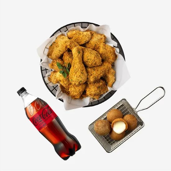 BHC 뿌링클+치즈볼+코카콜라 제로1.25L 외 콰삭킹 세트