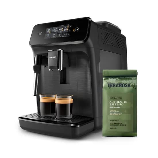 필립스 커피머신 라떼클래식 EP1220/19+원두 테라로사