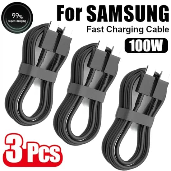 PD 100W USB 타입 C to C 고속 충전 케이블 *3