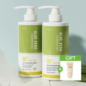 리얼 네이처 알로에 클렌징폼 500ml 2개