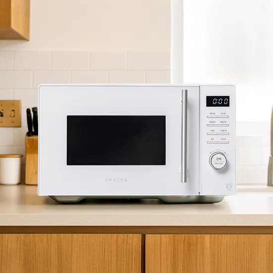 쿠잉 플랫 전자레인지 MM-E2301WWFL, 화이트, 23L