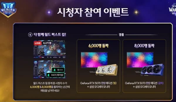 지포스 RTX 5070 와우 한밤 에디션+삼성 오디세이 모니터 증정이벤트