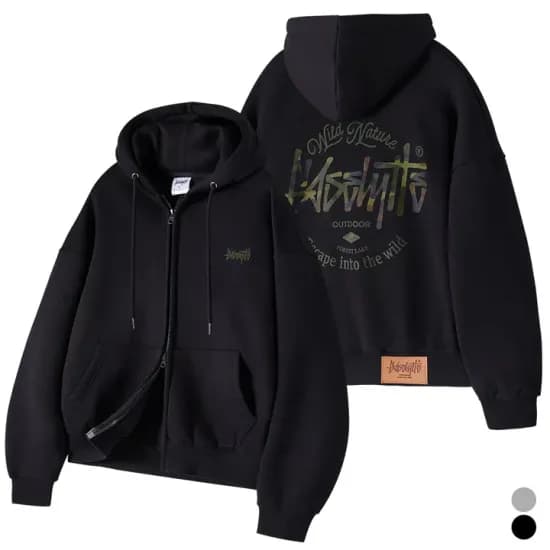 요세미티 OG 카모 오버핏 크롭 후드집업