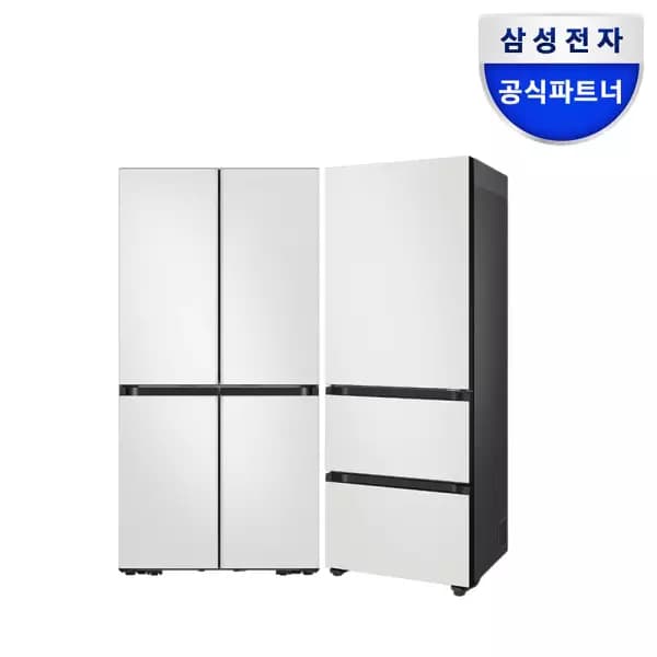 삼성 비스포크 키친핏 냉장고 김치냉장고 세트 RM70F63R2A+RQ33DB74C1AP 코타화이트(3,199,000원/무료)