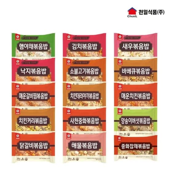 천일식품 볶음밥 300g 5+5봉 골라담기 (15,990원/무료)