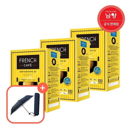 프렌치카페 커피믹스 100Tx3+3단단우산/ 총300T