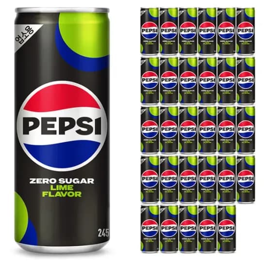 펩시콜라 제로슈거 라임 245ml x 30캔