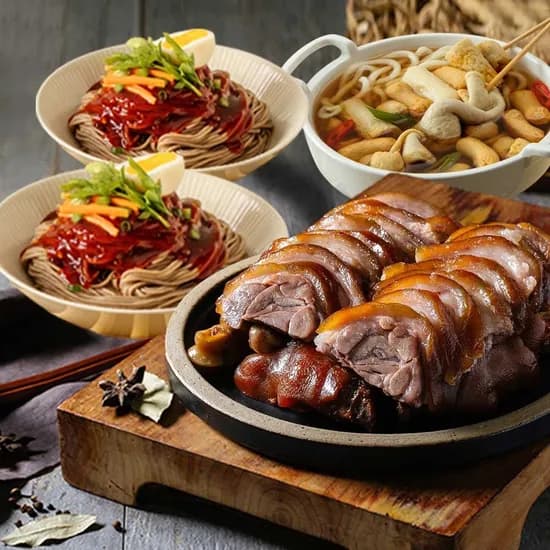 황기순살족발 300g 1팩 비빔막국수 2세트 밀가루없는 어묵탕 230g 1팩