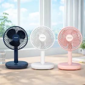 BLDC 무선 소형 탁상용 선풍기 3엽날개 2개