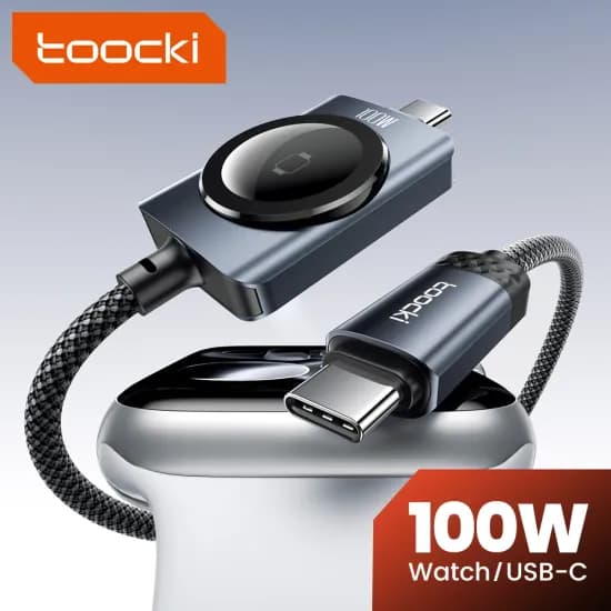 투키 100W 타입 C to 타입 C 케이블 2-in-1 애플워치 충전 2.5W