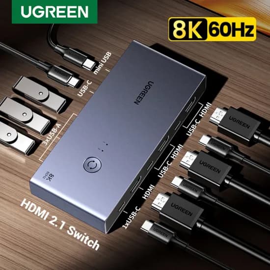 UGREEN HDMI KVM 스위치 8K 60HZ 4K240HZ