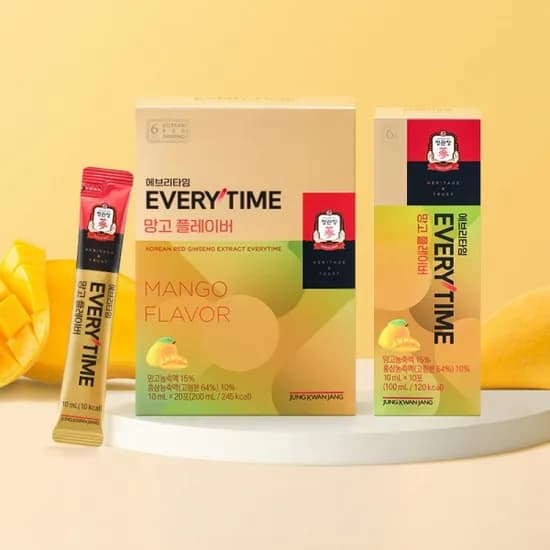 정관장 에브리타임 망고 플레이버 10ml 20포 3박스
