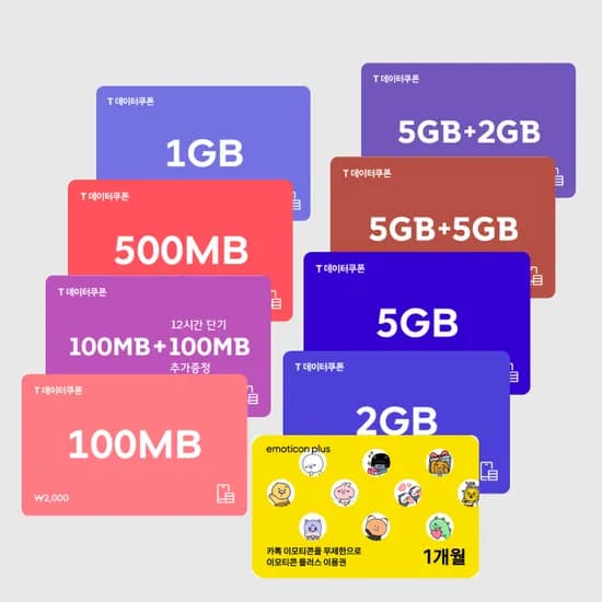 SKT T데이터쿠폰 1GB